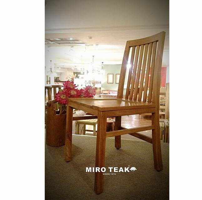 MIRO TEAK  STRIPES DINING CHAIR  條背餐椅 - 2