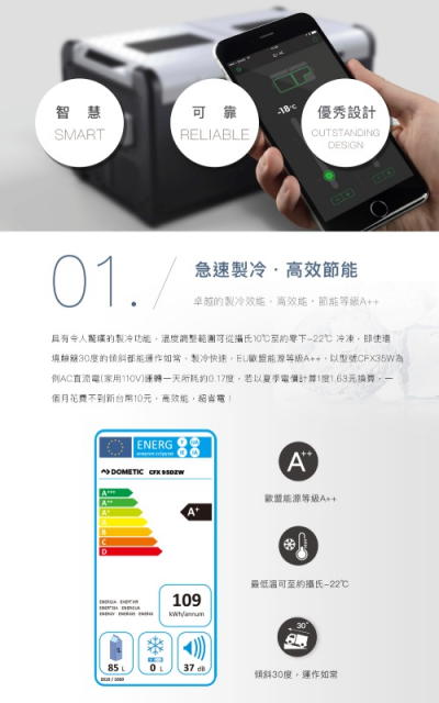 CFX WIFI系列智慧壓縮機行動冰箱CFX95DZW - 5