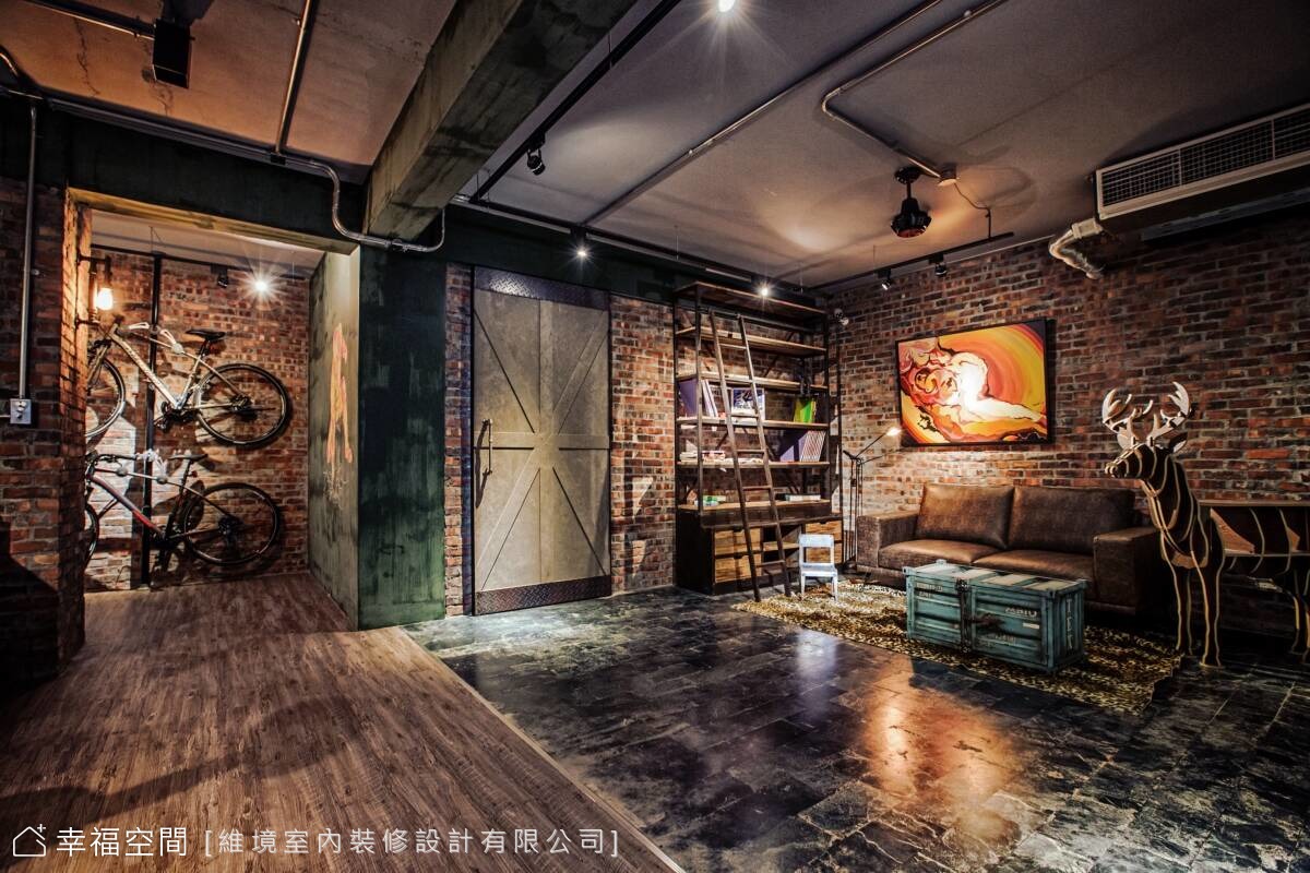 綠意混搭古色 工業風摩登辦公空間