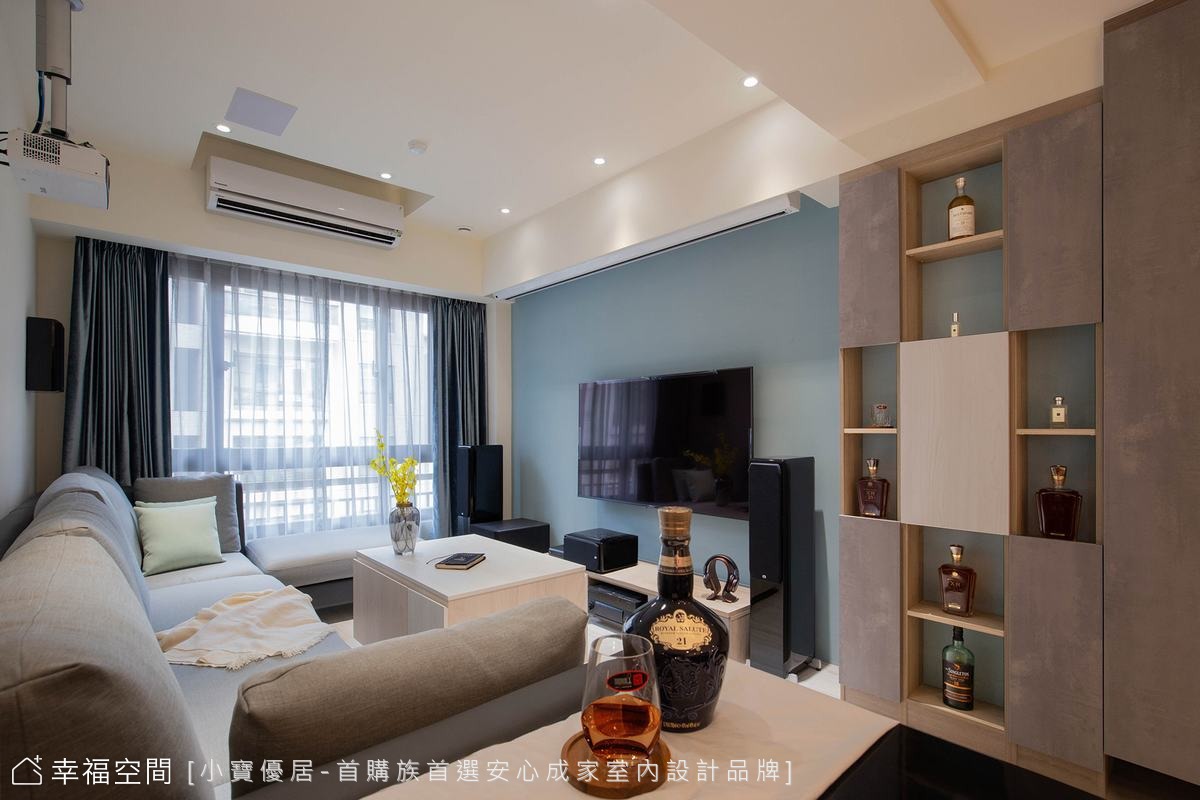 坐擁微型劇院 開啟時尚視聽覺饗宴｜北歐風、混搭風｜23坪｜2房、1廳